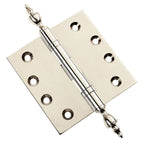 Door Hinge 4.5 x 4.5 Inch Solid Brass Ball Bearing – Polished Nickel (US14)