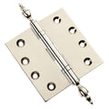 Door Hinge 4 x 4 Inch Solid Brass Ball Bearing – Polished Nickel (US14)
