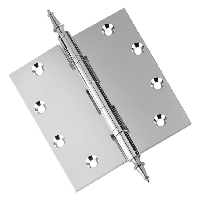 Door Hinge 5 x 5 Inch Solid Brass Ball Bearing – Polished Chrome (US26)