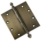 Door Hinge 5 x 5 Inch Solid Brass Ball Bearing – Antique Brass (US5)