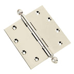 Door Hinge 5 x 5 Inch Solid Brass Ball Bearing – Polished Nickel (US14)