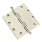 Door Hinge 5 x 5 Inch Solid Brass Ball Bearing – Polished Nickel (US14)