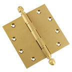 Door Hinge 5 x 5 Inch Solid Brass Ball Bearing – Satin Brass (US4)