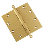 Door Hinge 5 x 5 Inch Solid Brass Ball Bearing – Satin Brass (US4)