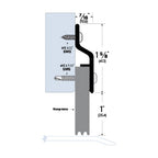 Extra Thick Rubber Door Sweep - Surface Mounted - Grooved Bottom - Sweep Height of 1" (25.4mm)