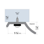 Rubber Door Sweep - Bottom Mounted - Sweep Height of 7/8" (22.2mm)