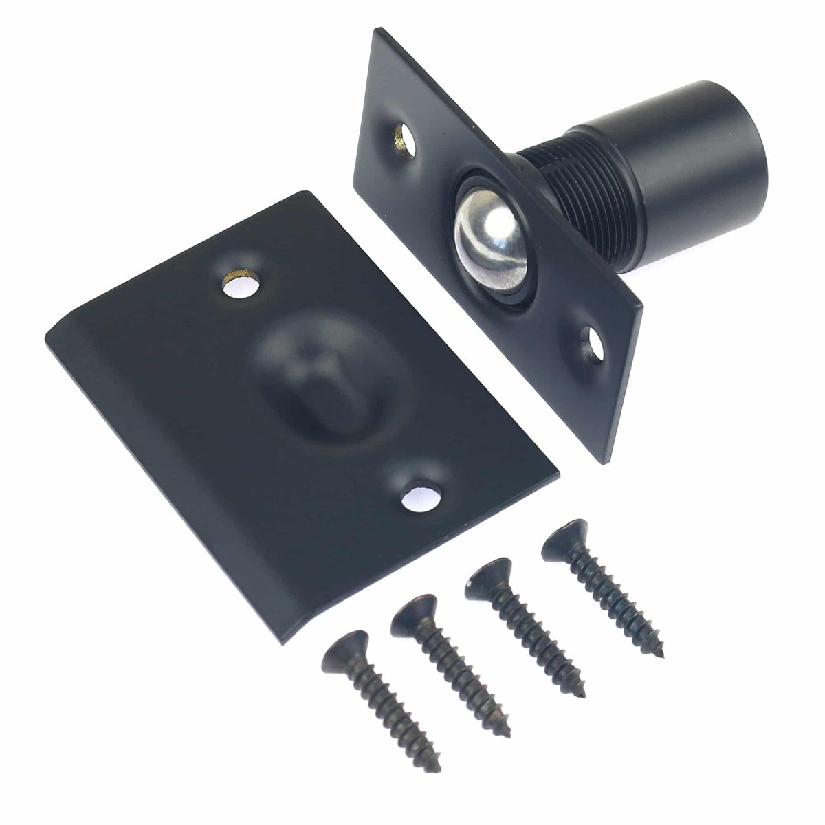 Ball Catch, Dual Adjustable, Cast Brass, for Cabinets and Interior Doors