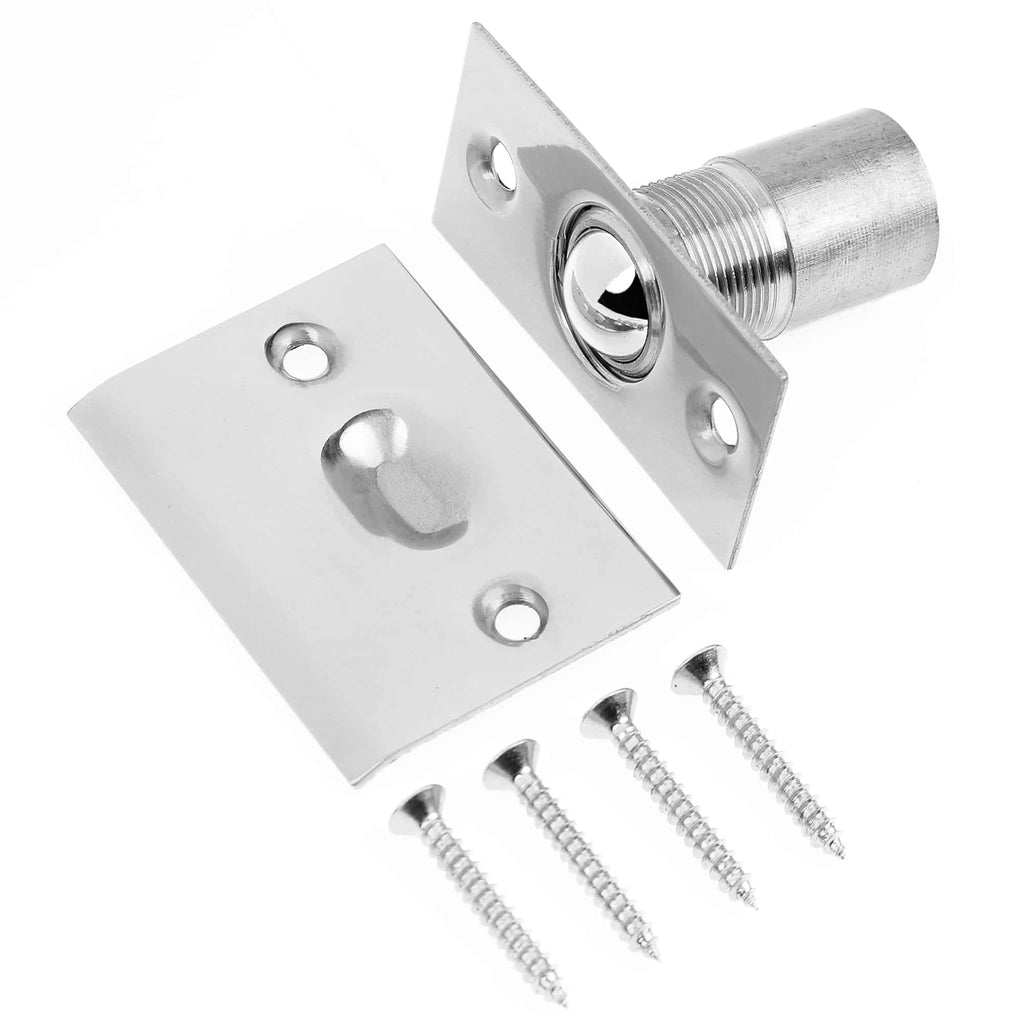 Ball Catch, Dual Adjustable, Cast Brass, for Cabinets and Interior Doors