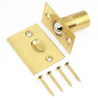 Ball Catch, Dual Adjustable, Cast Brass, for Cabinets and Interior Doors