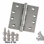 Door Hinge 4.5 x 4.5 Inch Solid Brass Ball Bearing – Satin Nickel (US15)