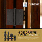 Door Hinge 3 x 3 Solid Brass – Oil Rubbed Bronze (US10B)