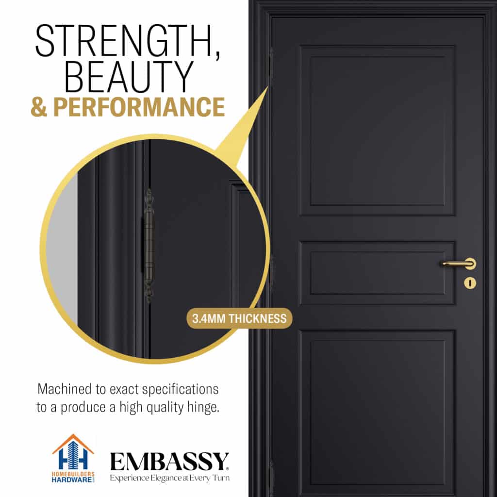 Door Hinge 4 x 4 Inch Solid Brass Ball Bearing – Oil Rubbed Bronze (US10B)