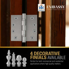 Door Hinge 3 x 3 Solid Brass – Satin Nickel (US15)