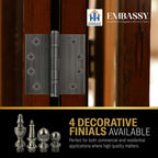 Door Hinge 3 x 3 Solid Brass – Pewter (US17A)