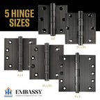 Door Hinge 3 x 3 Solid Brass – Pewter (US17A)