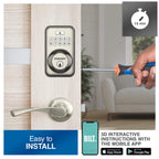 Keyless Entry Electronic Door Lock with Illuminated Antimicrobial Keypad & Security Deadbolt Lock EL1