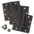 4.5 x 4.5 Commercial Butt Hinge Standard Weight Concealed Bearing Oil Rubbed Bronze (US10B) - 3 Pack