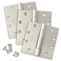 4.5 x 4.5 Commercial Butt Hinge Standard Weight Concealed Bearing Stainless Steel (US32D) - 3 Pack