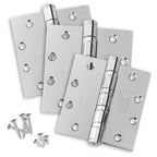 4.5 x 4.5 Commercial Butt Hinge Heavy Weight Ball Bearing Lawrence Hardware - 3 Pack