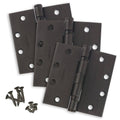 4.5 x 4.5 Commercial Butt Hinge Standard Weight Ball Bearing Oil Rubbed Bronze (US10B) - 3 Pack