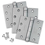 4.5 x 4.5 Commercial Butt Hinge Standard Weight Ball Bearing Brushed Chrome (US26D) - 3 Pack