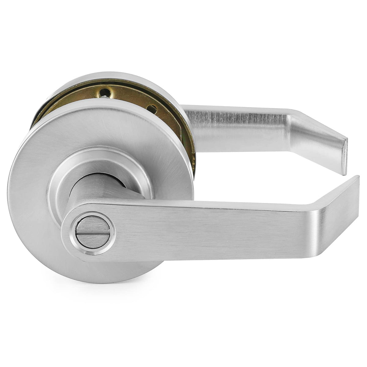 Door Lever Lockset, Extra-Heavy Duty Grade 1, Brushed Chrome, Lawrence Hardware