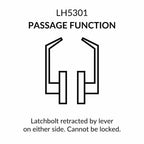 Door Lever Lockset, Heavy Duty Grade 2, Matte Black, Embassy Hardware