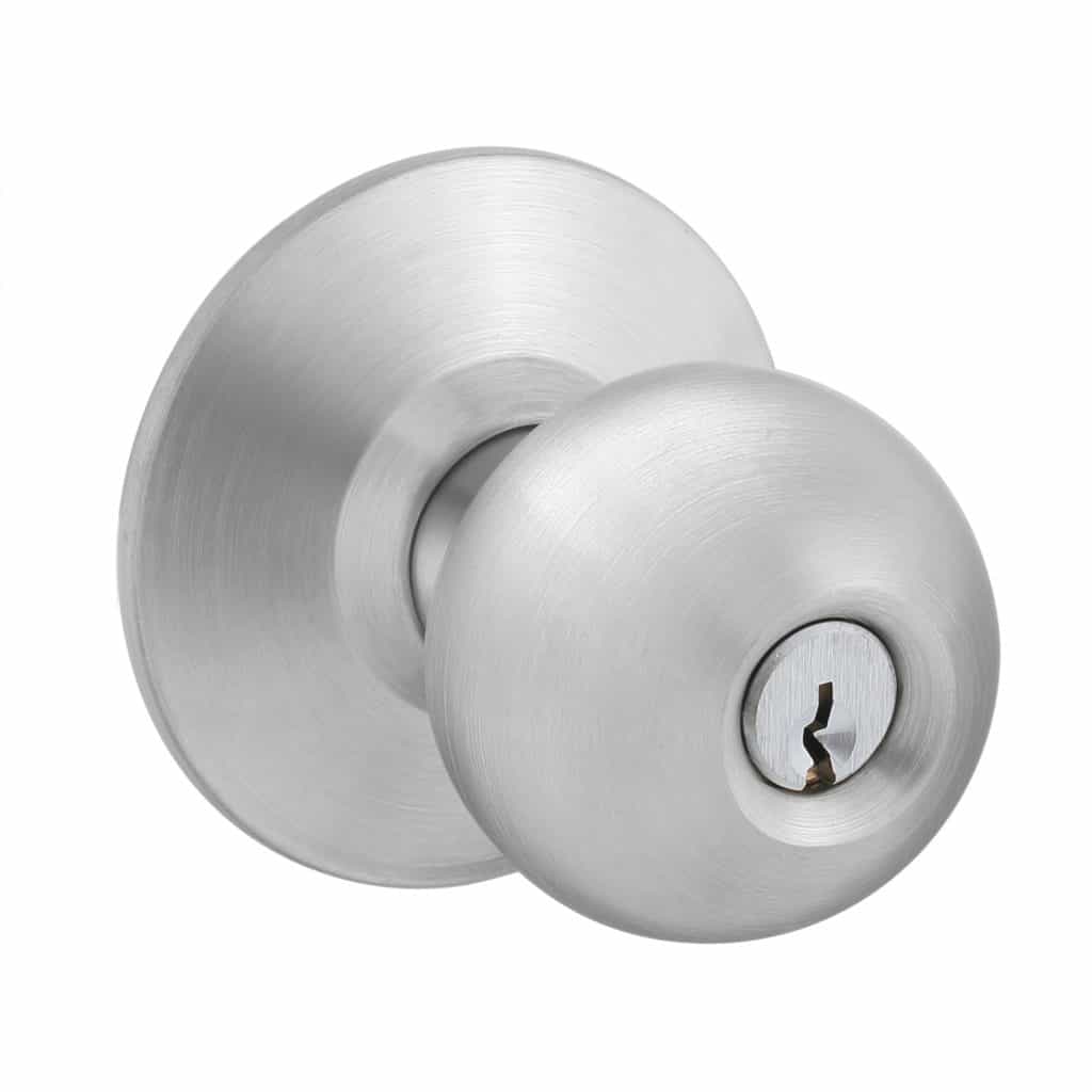 Lawrence Cylindrical Standard Duty Commercial Knob Lockset - Satin Stainless Steel