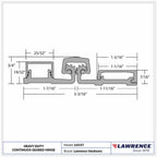 Heavy Duty Continuous Geared Hinge, Full Surface Aluminum
