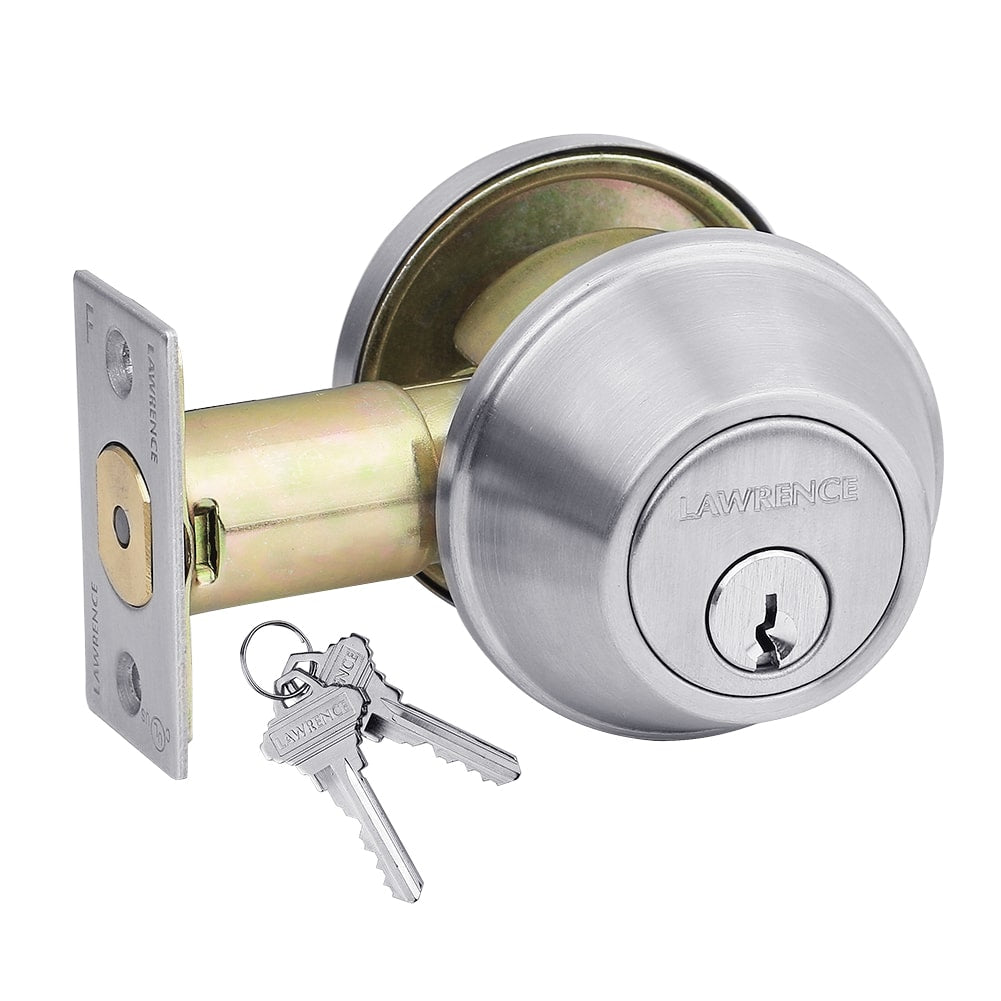 Single Cylinder Commercial Deadbolt - Satin Stainless Steel