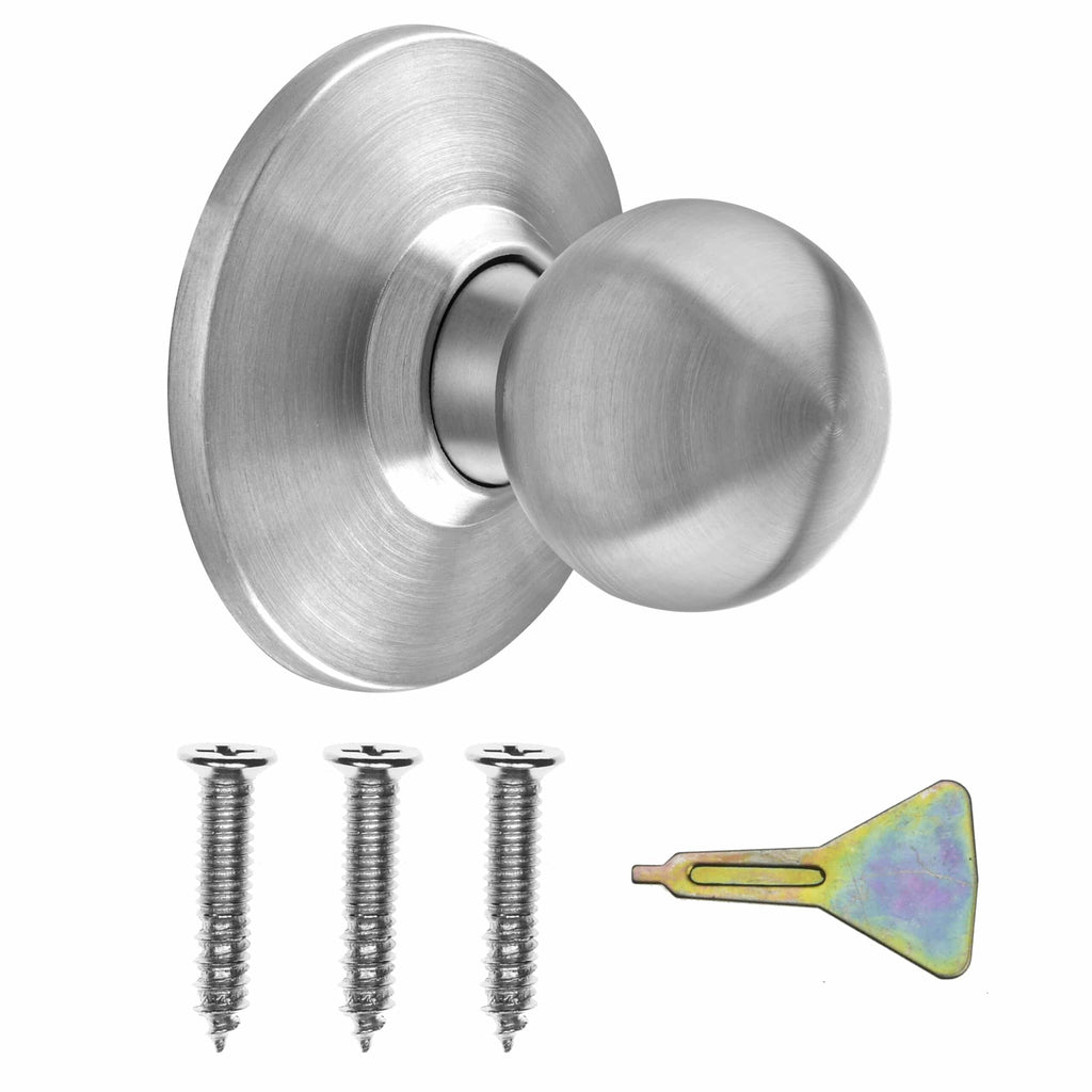 Lawrence Cylindrical Standard Duty Commercial Knob Lockset - Satin Stainless Steel