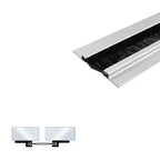 Meeting Stile for Double Active Glass Doors - Nylon Brush - 19/32" Wide Mounting