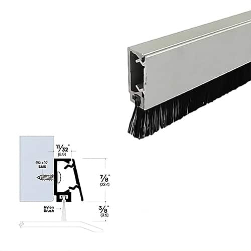 Brush Door Sweep - Surface Mounted - Easy installation - Sweep Height ...