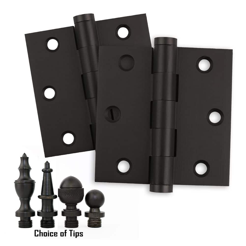 Door Hinges 3x3 Solid Brass Oil Rubbed Bronze Baldwin Estate 1030.102 Comparable Architectural