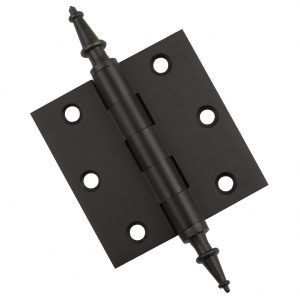 3 Inch Oil Rubbed Bronze Door Hinges Steeple Tips Finials oil rubbed bronze hinge'