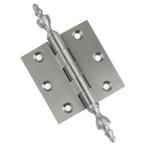 3 x 3 Inch Satin Nickel Ball Bearing Door Hinges Urn Finials Tip