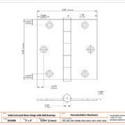 Door Hinge 3 x 3 Solid Brass - Oil Rubbed Bronze (US10B) - Image 13