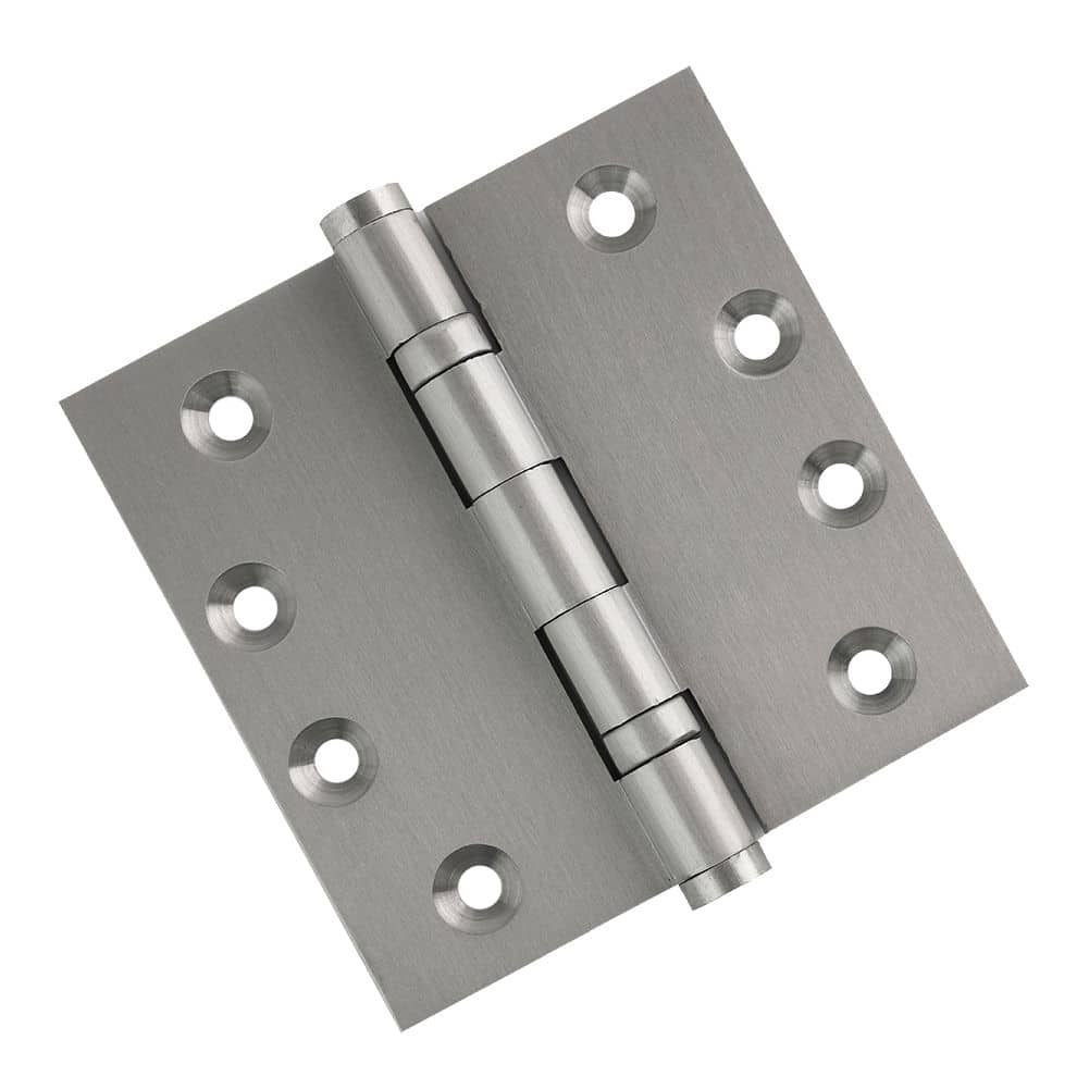 Door Hinges 4 x 4 Inch Solid Brass Ball Bearing NRP - Satin Nickel (US15)