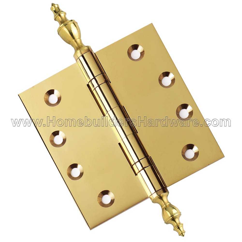 Architectural Grade US19 Stainless Steel Pin Ball//Urn//Button Tips Included Door Hinges 5 x 5 Extruded Solid Brass Ball Bearing Brass Hinge Matte Black Set of 2 Hinges