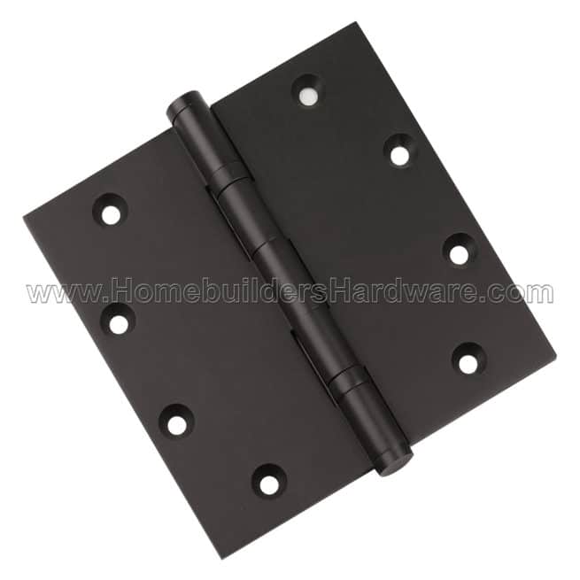 5 Inch Oil Rubbed Bronze Ball Bearing Door Hinges Flat Finials Tips