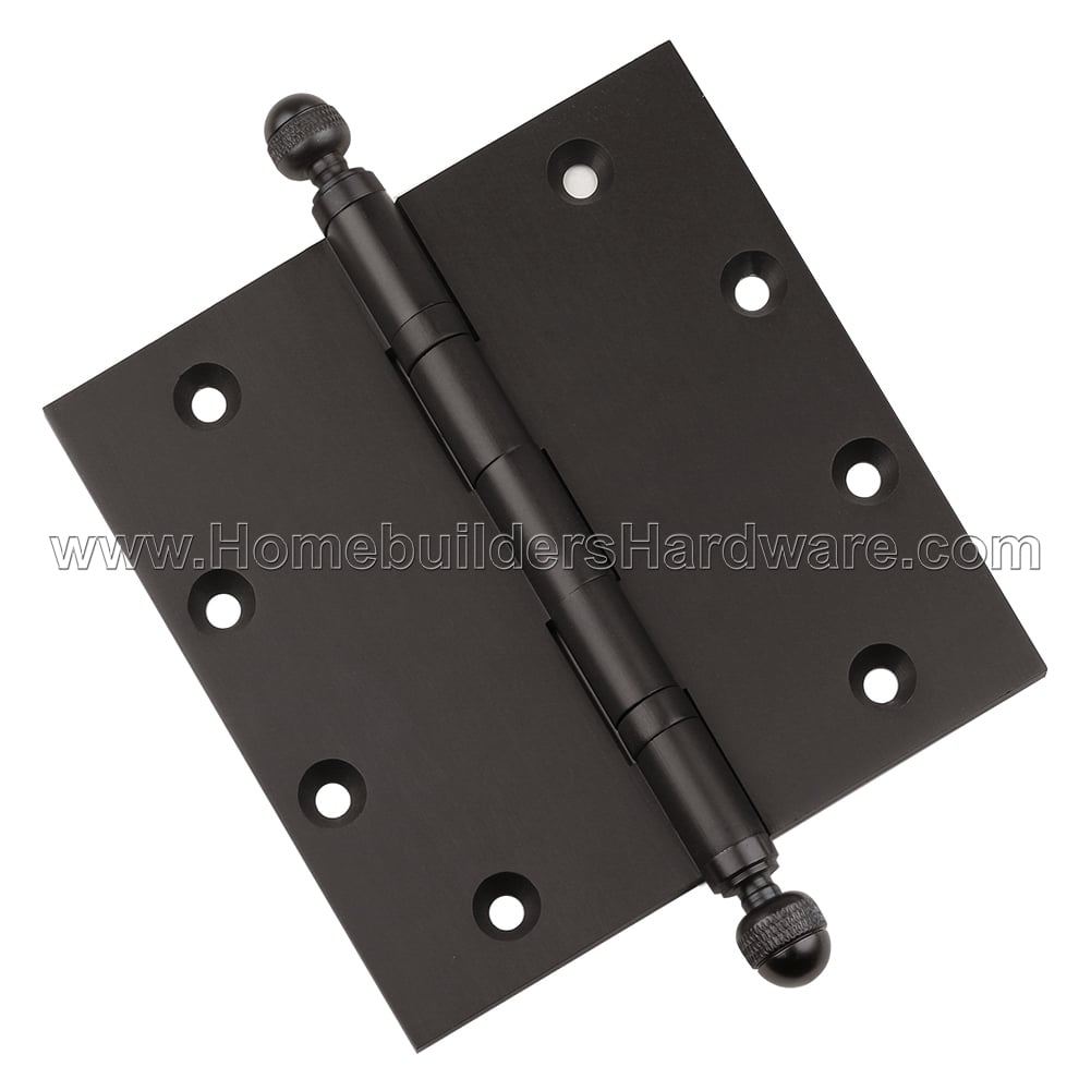 Door Hinge 5 x 5 Inch Solid Brass Ball Bearing - Oil Rubbed Bronze (US10B)