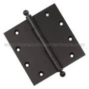 5 Inch Oil Rubbed Bronze Ball Bearing Door Hinges Ball Finials Tips