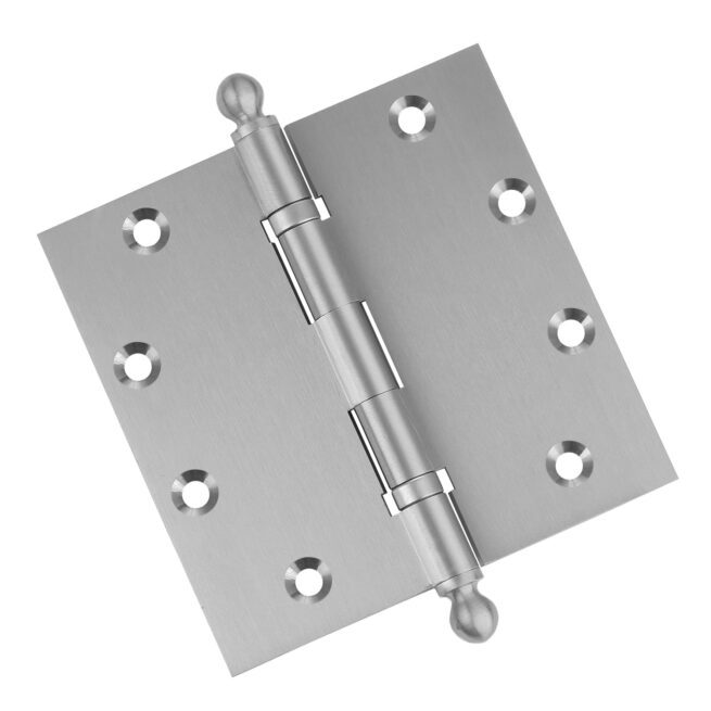 Door Hinge 5 x 5 Inch Solid Brass Ball Bearing - Satin Nickel (US15) - Image 4