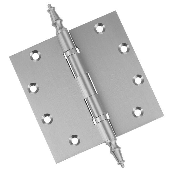 Door Hinge 5 x 5 Inch Solid Brass Ball Bearing - Satin Nickel (US15) - Image 3