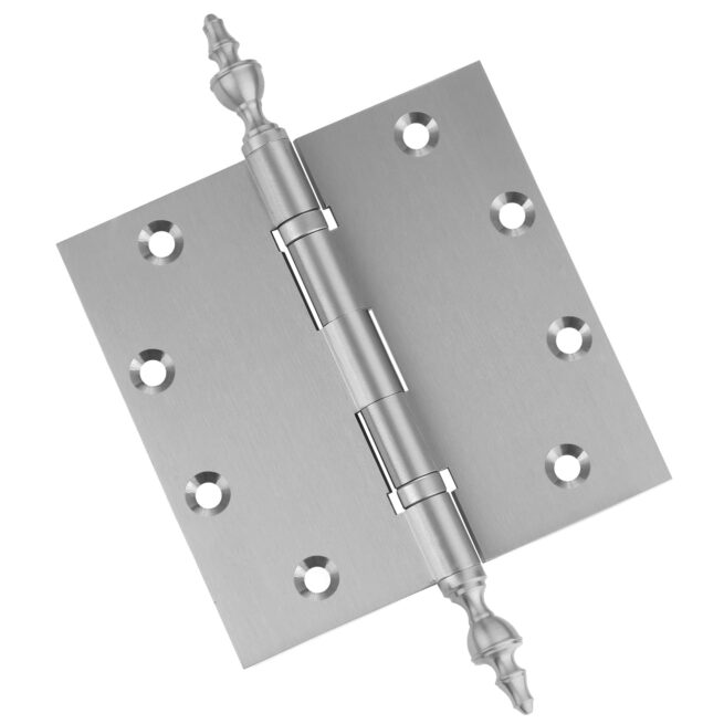 Door Hinge 5 x 5 Inch Solid Brass Ball Bearing - Satin Nickel (US15) - Image 2