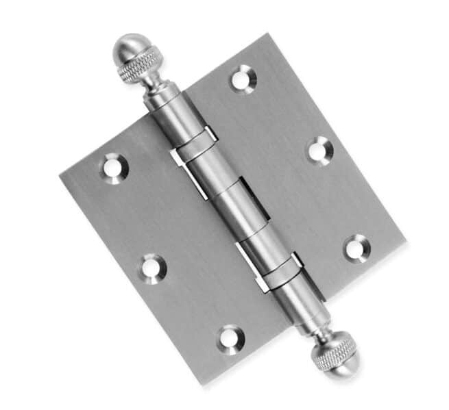 Door Hinge 3.5 x 3.5 Solid Brass Ball Bearing - Satin Nickel (US15) - Image 2