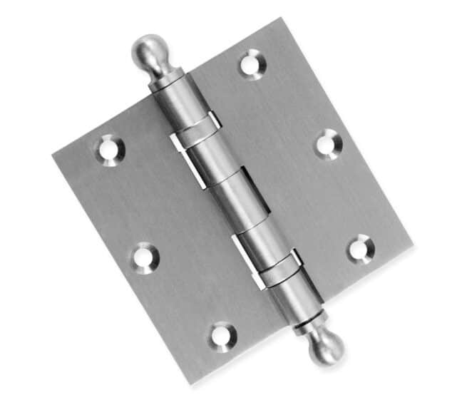Door Hinge 3.5 x 3.5 Solid Brass Ball Bearing - Satin Nickel (US15) - Image 4
