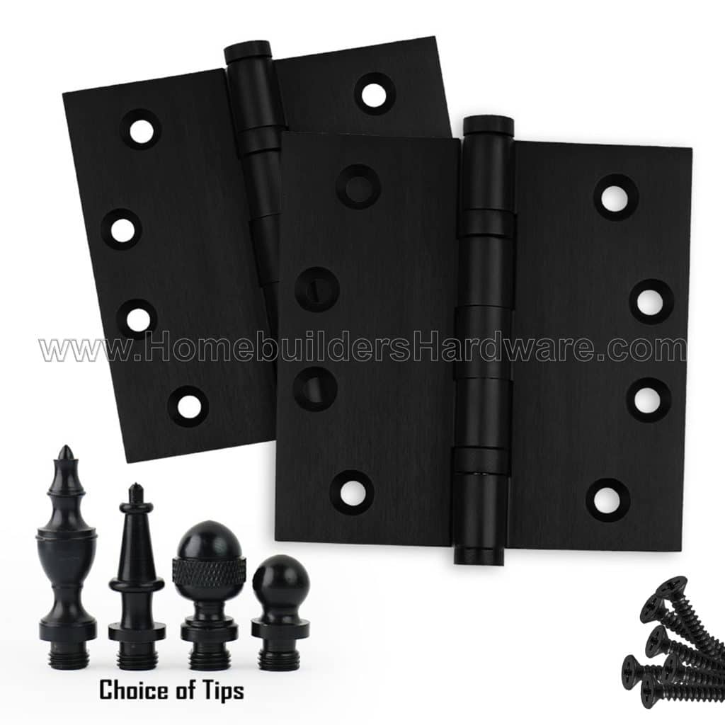 T Hinge 8 inch Includes Matching Screws Heavy Duty 2 Pack Black