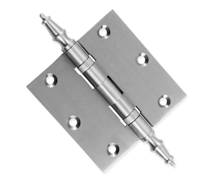 Door Hinge 3.5 x 3.5 Solid Brass Ball Bearing - Satin Nickel (US15) - Image 5