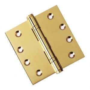 4″ x 4″ Solid Brass Ball Bearing Architectural Grade Door Hinge Polished Brass (US3)